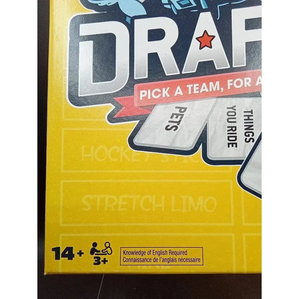 DraftD Board Game  Build An Ideal Team Made Of Anything  14+  English Required